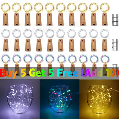 £1.99 • Buy Bottle Lights Fairy String Cork Shaped Wedding Party Xmas Wine Lights 2M 20 LED