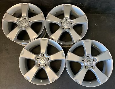 (4) Mazda 3 Original Silver Wheels Rims + Caps 17  Hol.64861 • $595