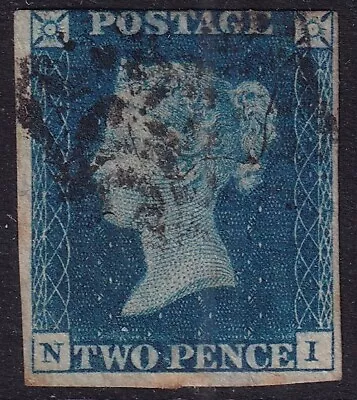 GB QUEEN VICTORIA SG5 - 2d BLUE USED With 3 Margins • $5.23