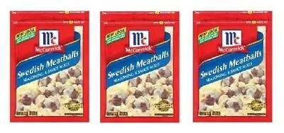 McCormick Swedish Meatballs Seasoning Mix 3 Packet Pack • $13.95
