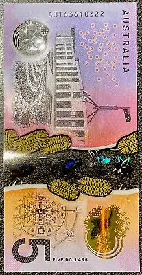 $38.95 • Buy ☄️2016 $5 Five Dollar Rare ‘A’ Prefix Note - Early Note RBA Collectable 🇦🇺