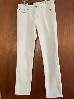 J. CREW TOOTHPICK Women's WHITE ANKLE  JEANS PANTS ~ SIZE 27 ~ EUC ~ Very Nice! • $10.99