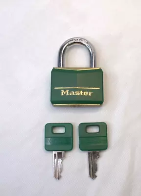 Master Lock 1997 Key Lock With Protective GREEN Cover 143 DCM Vintage Padlock • $9.95