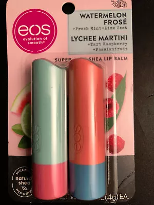 EOS Watermelon Frose & Lychee Martini Suoer Soft Shea Lip Balm 2 Pack  • $3.39