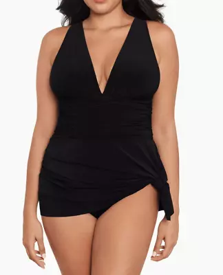 NEW Magicsuit 'Celine' 1-Piece Swim Dress Plus Size 22W Black 6008007W $194 • $69.99