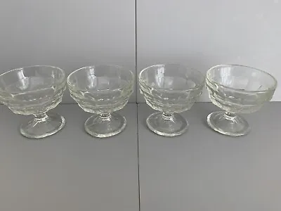 Set Of 4 Jacobean Regd. Glassware Sundae Bowl’s  • £8