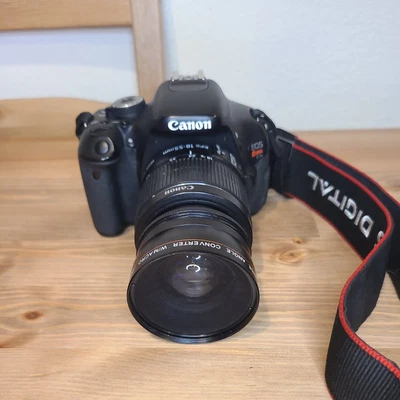 £181.23 • Buy Canon EOS Rebel T3i With 18-55mm Lens - Charger And Macro Vivitar Wide Angle