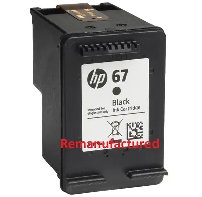 $22.99 • Buy REM HP67 BLACK Ink Cartridge For Hp Envy 6020 Pro 6420 Printers