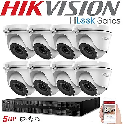 Cctv System Hikvision Hilook Hdmi Dvr Dome Night Vision Outdoor Cameras Full Kit • £38.95