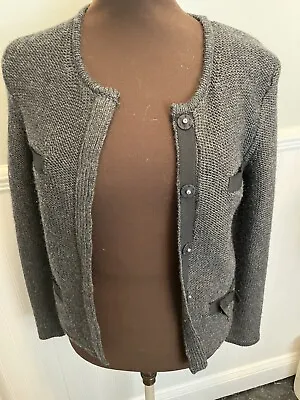 J. CREW GRAY 100% Wool Button Knit Cardigan Sweater Size S • $25