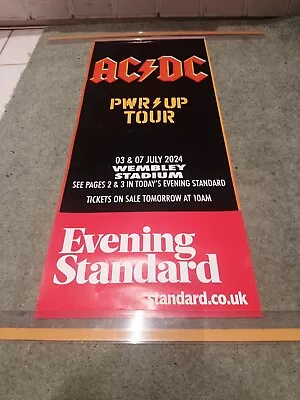 AC/DC - PWR/UP  TOUR Wembley Stadium (UK PROMO NEWSPAPER STAND BANNER POSTER) • £21.99