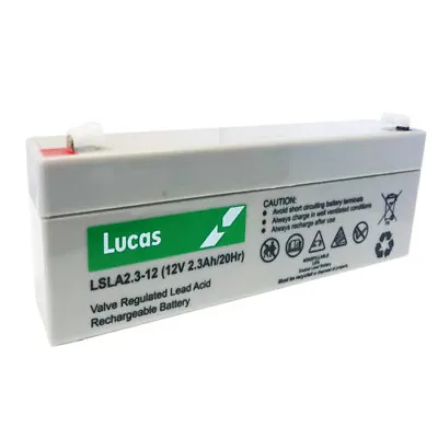 LUCAS 12V 2.3Ah / 2.1Ah Battery For ACCENTA 8 ALARM • £12.50
