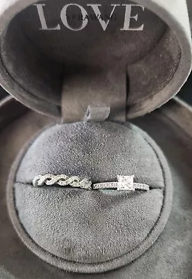 Zales Size 6 1/2 Vera Wang Engagement Ring 5/8 Cttw Wedding Band 1/4 CTTW • $899