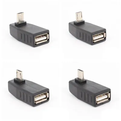 Micro USB Male To USB 2.0 Female Jack OTG Adapter Converter Plug Angle Connector • $1.69