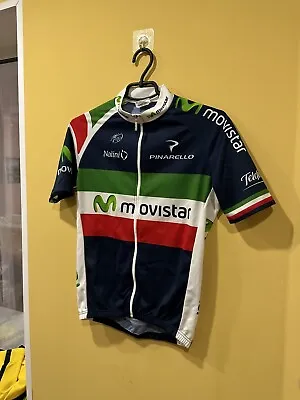 Rare Men`s Bike Shirt Maillot Cycling Bike Sport Team Movistar NALINI Size 2 • $30