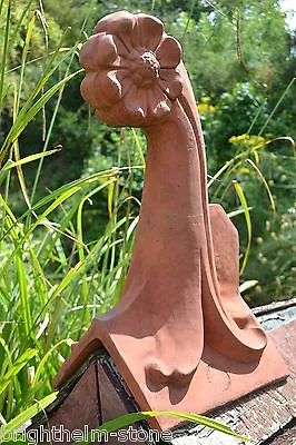 £124.99 • Buy Victorian Style Roof Finial Decorative 90° Angled Ridge Tile Flower Top Copy 
