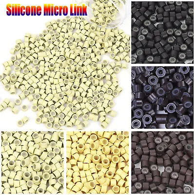 1000pcs Silicone Micro Link Rings Beads For Micro Ring I Tips Hair Extensions Us • $7.33