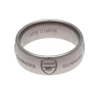 £42.17 • Buy Arsenal FC Super Titanium Ring Large (football Club Souvenirs Memorabilia)