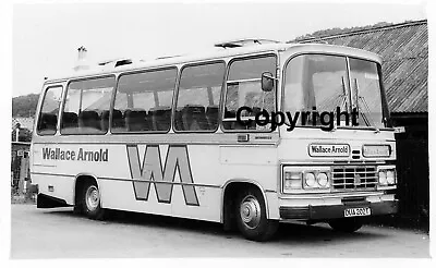 Wallace Arnold WA DUA202T DUA 202T Bedford VAS5 Duple Coach B&W Bus Photo • £1.10