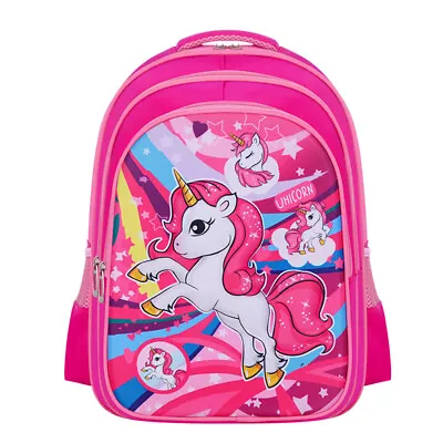 3D Children's School Bag Day Toddler Day Car Pink Purple Unicorn Girls Backpack • $29.90