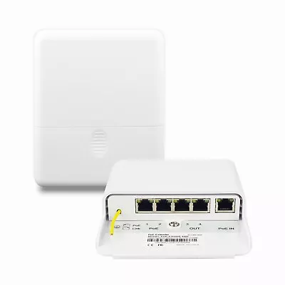 5 Port Gigabit PoE Passthrough Switch Outdoor Ethernet Extender Up To 100m/328ft • $69.99