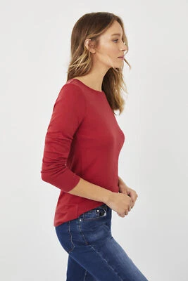 $23.94 • Buy Capture Long Sleeve Cotton Rib Top Womens Clothing  Tops Tunic