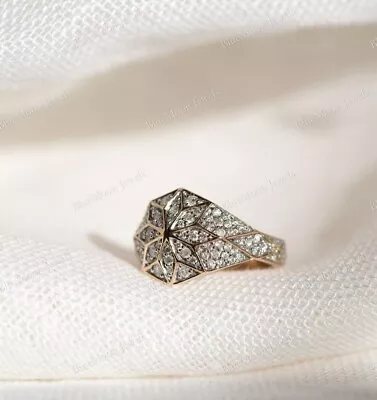 One Of A Kind Venus Star White CZ Diamond Solid Gold Ring For Women • $999