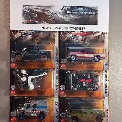 🚙 2022 Matchbox 😎 Jurassic Park World Dominion 😎 New Arrivals 9 Nov 2023 • $3.89