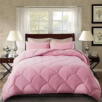 Queen Pink Comforter Set Stylish & Durable Ultra Soft & Lightweight • $30.80
