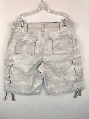 Vtg Lee Dungarees  Labeled Size 34 Measure 36  Waist Camo Cargo Shorts 4840 • $7.99