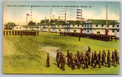 1941  US Army  Camp Wheeler  Macon  Georgia    Postcard • $8