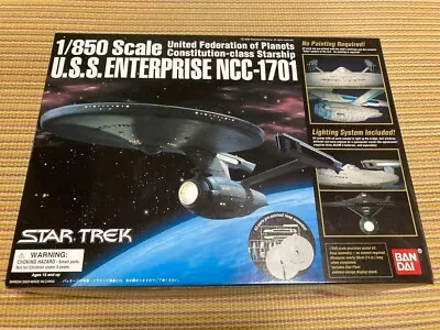 Star Trek 1/850 U.S.S. ENTERPRISE NCC-1701 Plastic Model Kit BANDAI Japan • $176