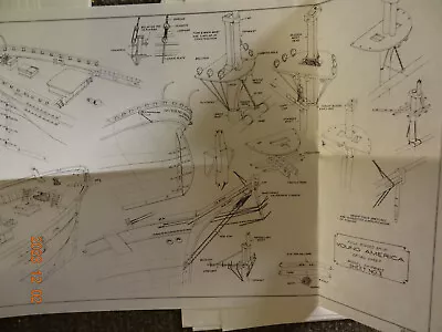 Model Shipway Plans Young America 4 Sheets 1/16= 1 In   Wm. Webb Design 12 Bucks • $12