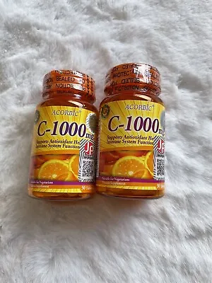 1xAcorbic  Vitamin C- 1000mg Strengthen Immune Health Mineral Vegetarian 🇺🇸 • $12.90