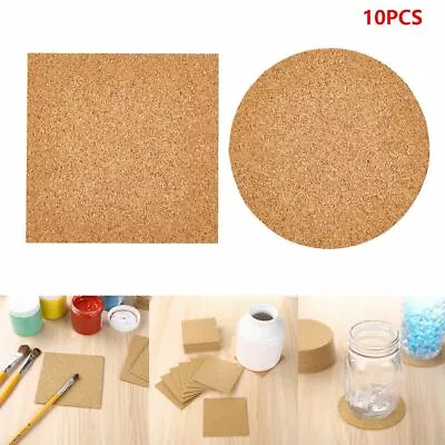 50/80Pcs Cork Coasters Absorbent Drink Coffee Tea Cup Mat Pad Decor Square Round • $10