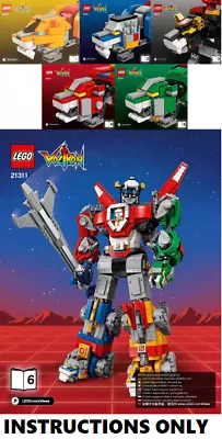 LEGO INSTRUCTIONS ONLY VOLTRON 21311 New Manual Books 1-6 From Set • $111.11