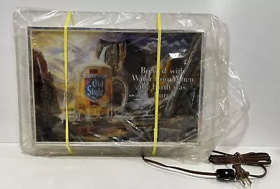 Vintage Heileman's Old Style Lighted Beer Sign When The Earth Was Pure 1986 NOS • $220