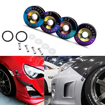 Set Neo Chrome Quick Release Fasteners Track Bumpers Trunk Fender Hatch Lids JDM • $9.97
