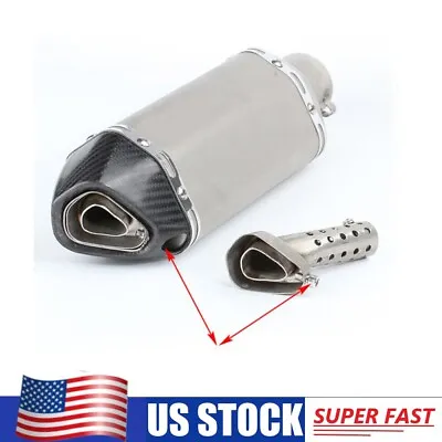 Front Motorcycle Silencer AKRAPOVIC DB Killer Baffles Exhaust Muffler Can Pipe • $9.99