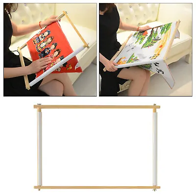 Embroidery Frame Tapestry Scroll Needlework Cross Stitch Quilting Hoop Tool • £11.45