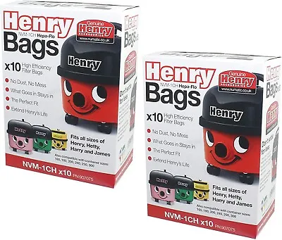 20 X Genuine Numatic Henry & Hetty HEPAFLO Vacuum Cleaner Hoover Bags 604015 • £19.90