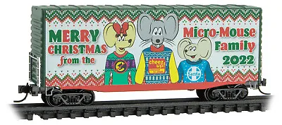 Micro-Trains MTL N-Scale 40ft Hy-Cube Box Car Micro-Mouse 2022 Christmas Holiday • $25.69