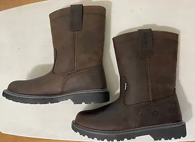 NEW Wolverine FLOORHAND WELLY Brown Waterproof Work Boot W10680 SIZE10M • $73.88