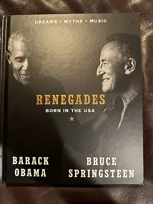 Bruce Springsteen Signed RENEGADES Book Barack Obama - Gorgeous 8” Signature!! • $425