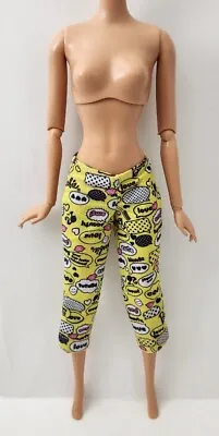 $12.98 • Buy Mattel Barbie Doll Fashion Bottoms Yellow Capri Pants Comic Design 