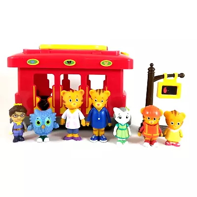 Daniel Tiger Neighborhood Deluxe Electronic Talking Trolley With 7 Figures Works • $39.99