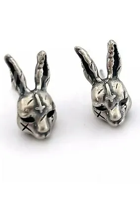 £4.99 • Buy S925 Silver Earrings Demon Bunny Rabbit Red Eye Earrings Stud GOTH Emo Pagan