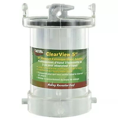 Valterra T1021 Sewer Hose Waste Valve Bayonet Adapter Clear 5  RV Camper Trailer • $15.18