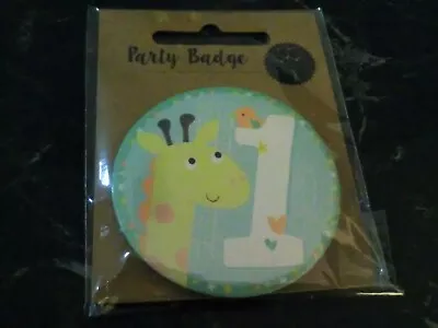 Baby Boys Or Girls Giraffe 1st Birthday Badge - BRAND NEW WITH TAGS • $2