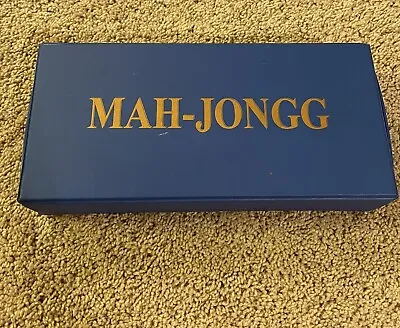 NEW MAH JONG SET In Blue Carrying Case Mah-Jongg 160 Tiles Chips Sealed Mahjongg • $50